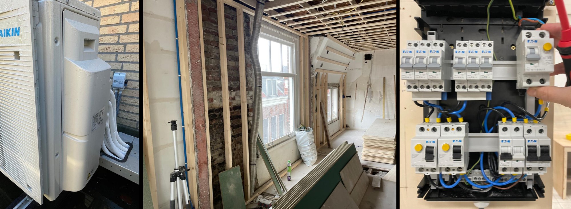 Groningen project - Daikin warmtepomp, voorzetwand isolatie, groepenkast